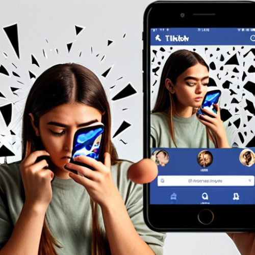 Home 7 **Prompt:** A person looking at their reflection in a shattered smartphone screen, revealing a distorted version of themselves and fragmented social media icons (Facebook, Instagram, TikTok) hovering around. Emphasize the contrast between the idealized online persona and the reality of digital identity. Use a warm, desaturated color palette to evoke a sense of unease and introspection, as if the digital world is a stage of appearance vs. authenticity.
