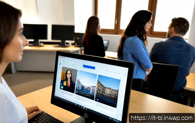 Home 12 디지털 플랫폼의 책임과 윤리 - Photorealistic editorial scene in a modern Italian civic technology office, diverse adult platform m...